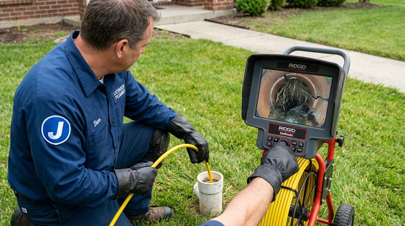 Sewer camera inspection being performed by Johns Plumbing LLC in Sleepy Eye